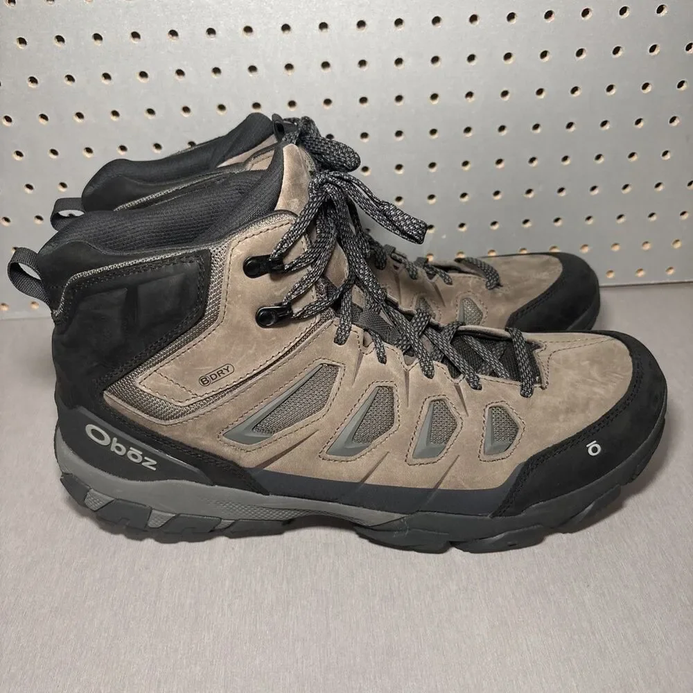 Oboz Sawtooth X Mid Hiking Boots Mens Size 15 Brown Charcoal B-Dry Waterproof WP